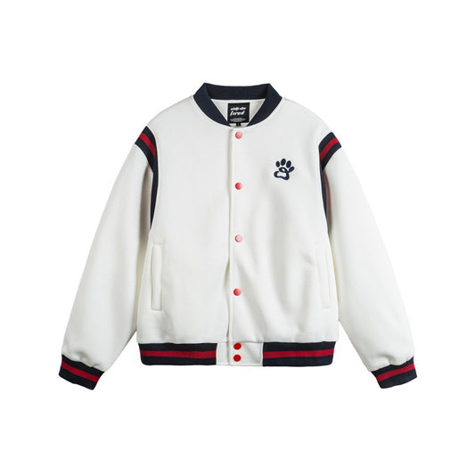 Color-blocked Patchwork Loose Baseball Jacket