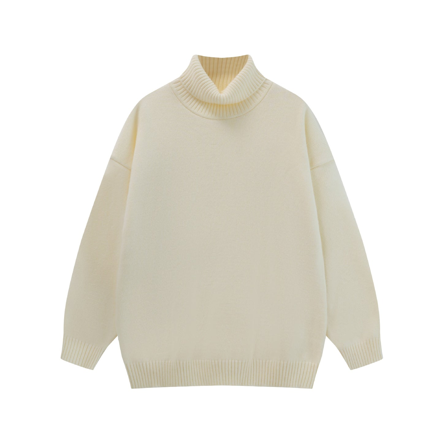 Solid Color Reversible High Neck Knit Sweater Pullover Base Layer