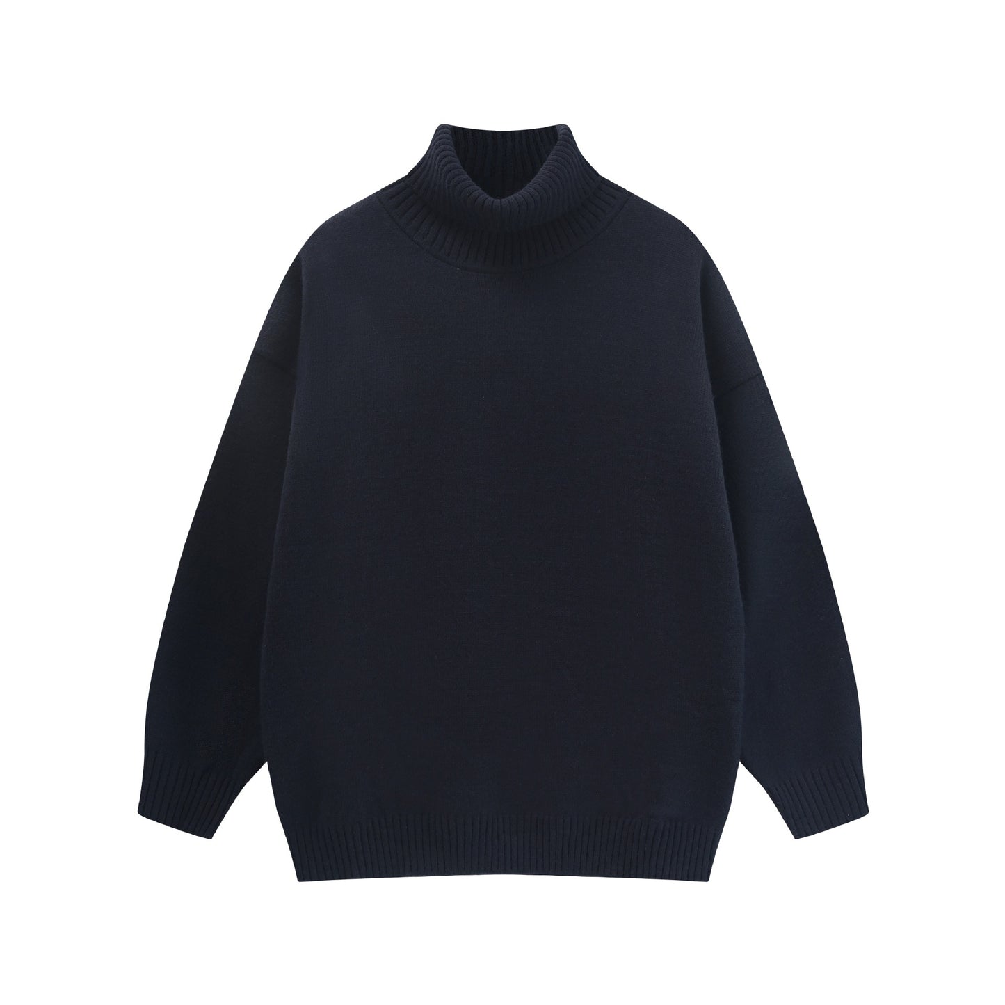 Solid Color Reversible High Neck Knit Sweater Pullover Base Layer